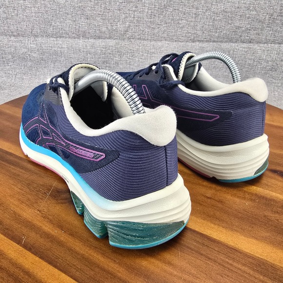 ASICS Gel-Nimbus 24 Women's Running Shoes Navy Purple Teal Size 10 1012A724 - Picture 11 of 14